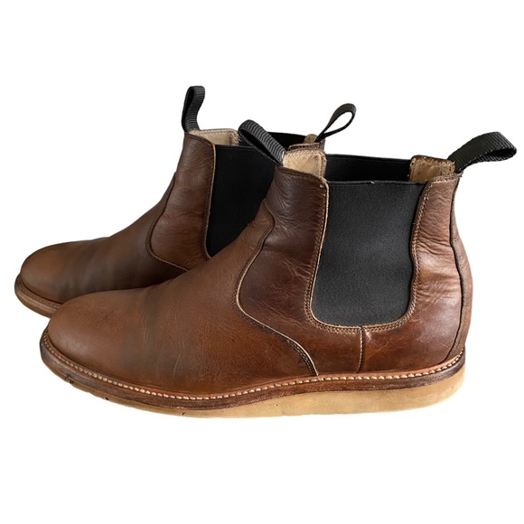 Rhodes Huckberry Blake Chelsea Boot Mens 11 Brown Leather Lifestyle Casual Ankle - Picture 3 of 9